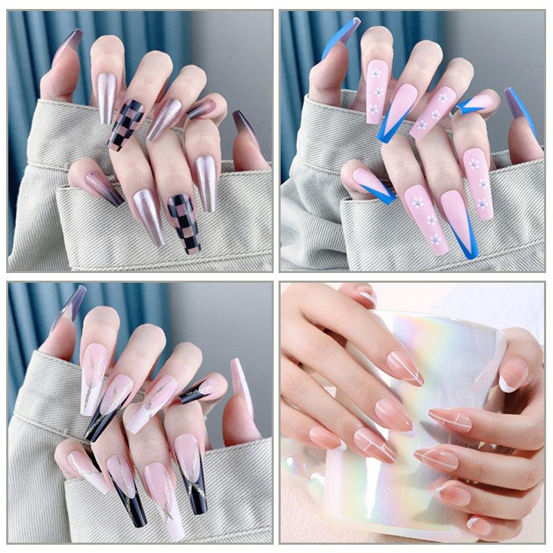 Pink Shining Nail Art Artificial Nails Unique Design Press-On Nails For  Nail Art Starter Beginners - Walmart.com